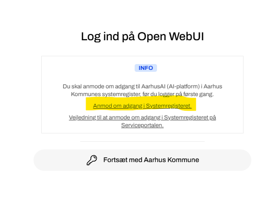 Anmod om adgang i Systemregistret